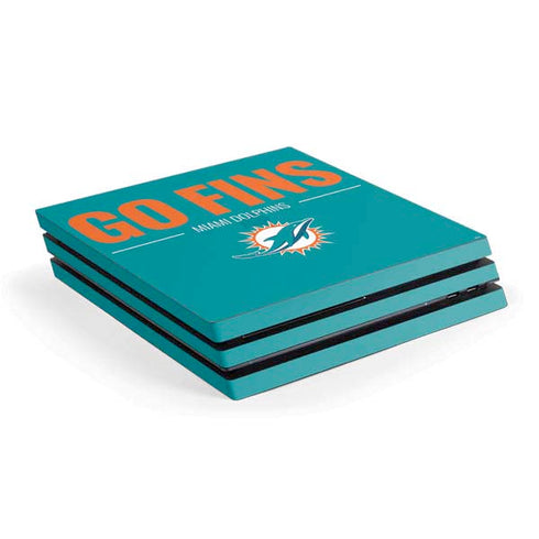 NFL Miami Dolphins Team Motto PS4 Pro Console Skin